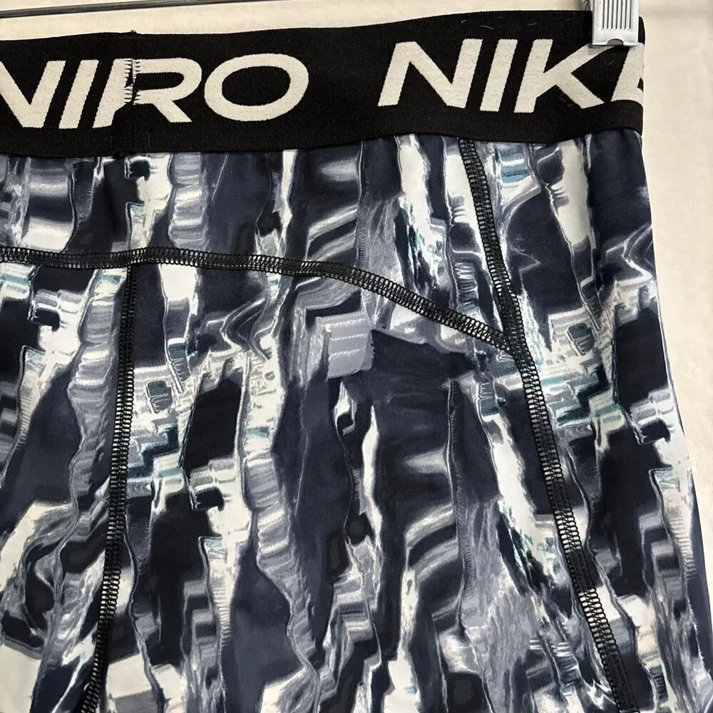 Nike Pro Dri-FIT Bike Shorts Abstract Print Athletic Compression Women's Medium